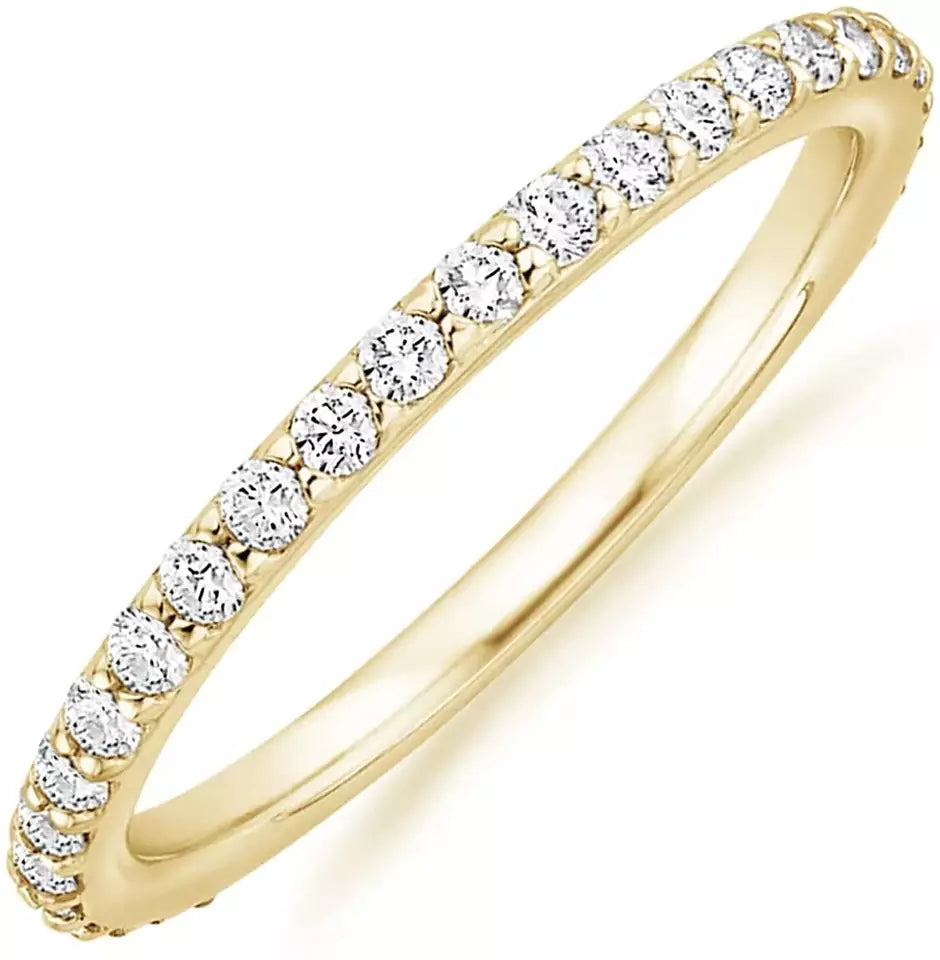 Eternity Band engagement wedding ring Gold / Silver 925 Sterling silver