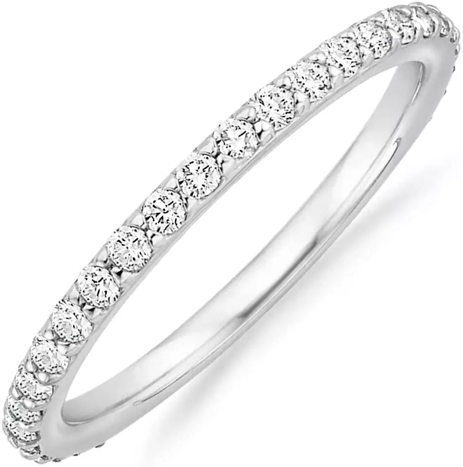 Eternity Band engagement wedding ring Gold / Silver 925 Sterling silver